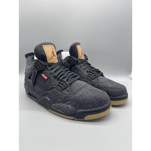 Levi's x Air Jordan Retro 'Black Denim' Size 8M New wBox
